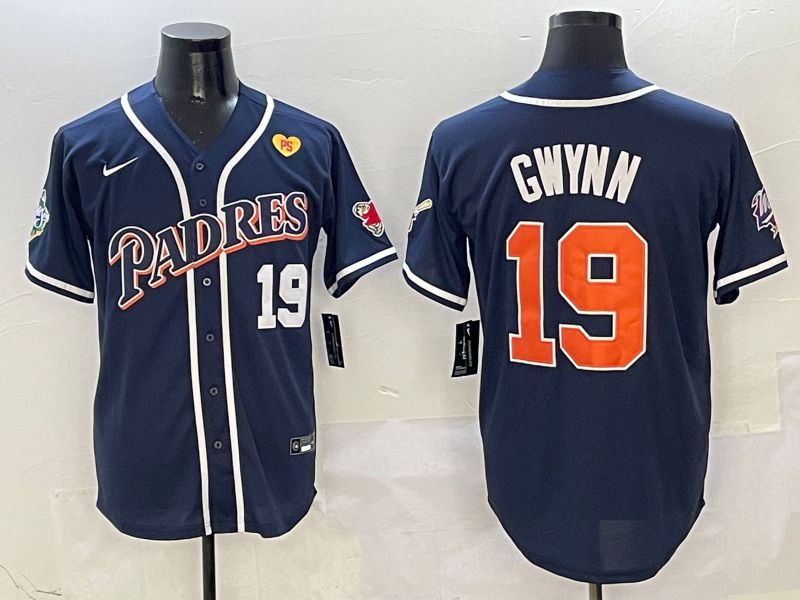 Men San Diego Padres #19 Gwynn Blue Game Nike 2025 MLB Jersey style 3->san diego padres->MLB Jersey